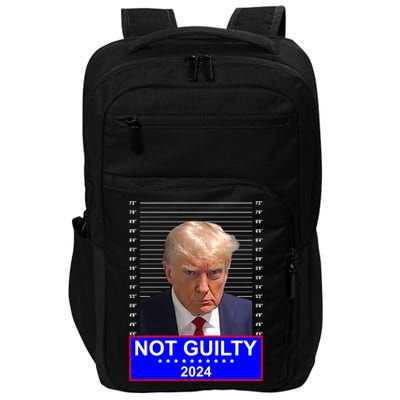 President Donald Trump Mugshot 2024 Not Guilty Impact Tech Backpack