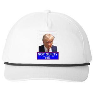 President Donald Trump Mugshot 2024 Not Guilty Snapback Five-Panel Rope Hat