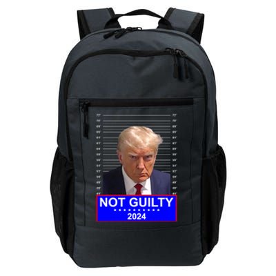 President Donald Trump Mugshot 2024 Not Guilty Daily Commute Backpack