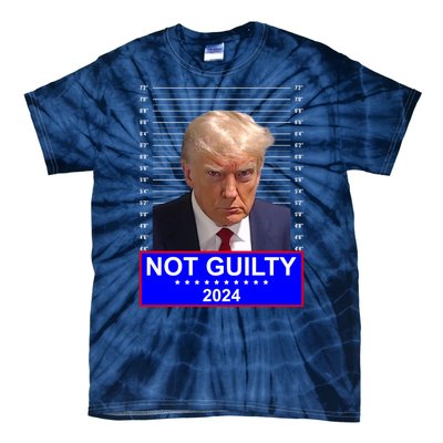 President Donald Trump Mugshot 2024 Not Guilty Tie-Dye T-Shirt