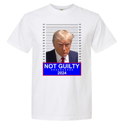 President Donald Trump Mugshot 2024 Not Guilty Garment-Dyed Heavyweight T-Shirt