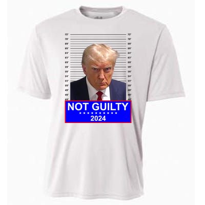 President Donald Trump Mugshot 2024 Not Guilty Cooling Performance Crew T-Shirt