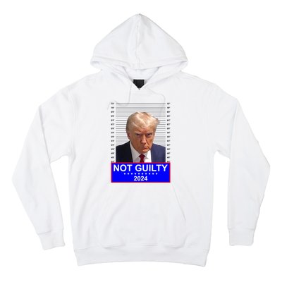 President Donald Trump Mugshot 2024 Not Guilty Hoodie