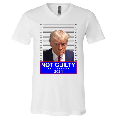 President Donald Trump Mugshot 2024 Not Guilty V-Neck T-Shirt