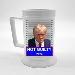 President Donald Trump Mugshot 2024 Not Guilty Beer Stein