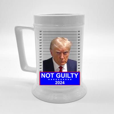 President Donald Trump Mugshot 2024 Not Guilty Beer Stein