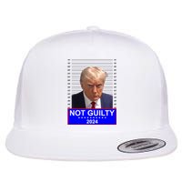 President Donald Trump Mugshot 2024 Not Guilty Flat Bill Trucker Hat