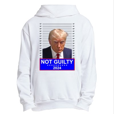 President Donald Trump Mugshot 2024 Not Guilty Urban Pullover Hoodie