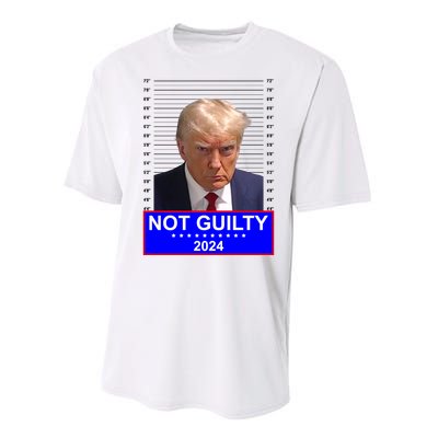 President Donald Trump Mugshot 2024 Not Guilty Performance Sprint T-Shirt