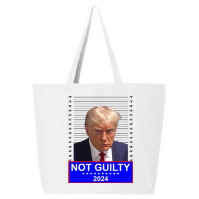 President Donald Trump Mugshot 2024 Not Guilty 25L Jumbo Tote