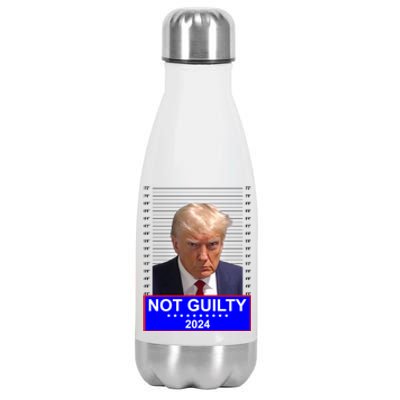 President Donald Trump Mugshot 2024 Not Guilty Stainless Steel Insulated Water Bottle