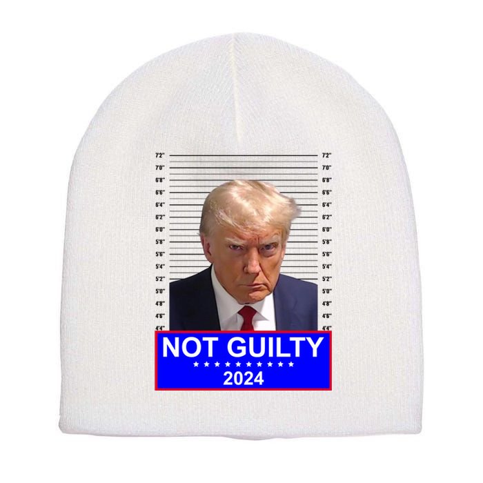 President Donald Trump Mugshot 2024 Not Guilty Short Acrylic Beanie