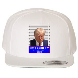 President Donald Trump Mugshot 2024 Not Guilty Wool Snapback Cap