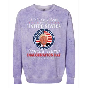 President Donald Trump Inauguration Day 2025 Memorabilia Colorblast Crewneck Sweatshirt