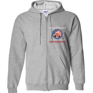 President Donald Trump Inauguration Day 2025 Memorabilia Full Zip Hoodie