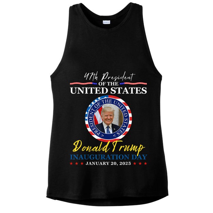 President Donald Trump Inauguration Day 2025 Memorabilia Ladies PosiCharge Tri-Blend Wicking Tank