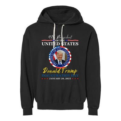 President Donald Trump Inauguration Day 2025 Memorabilia Garment-Dyed Fleece Hoodie