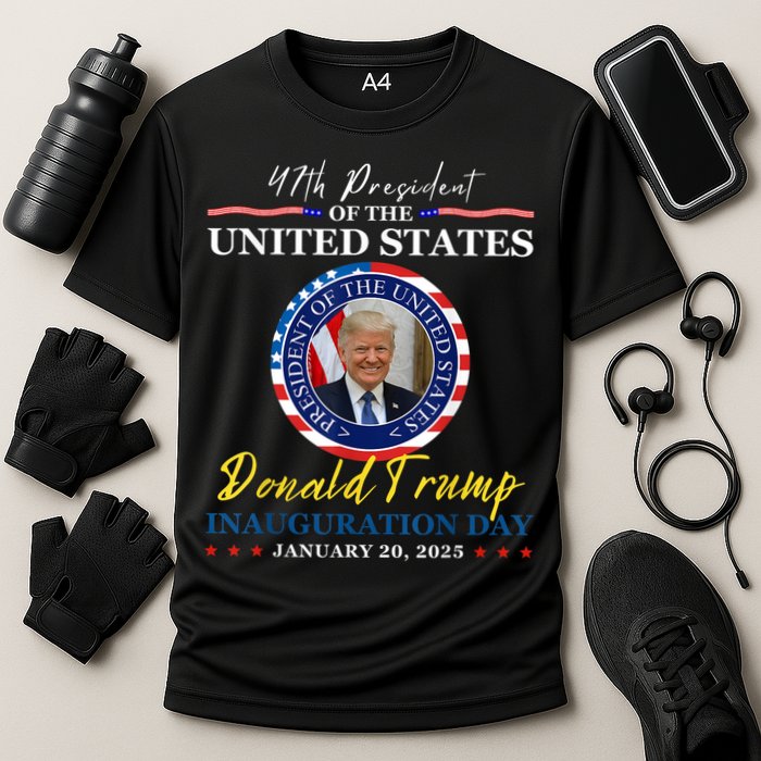 President Donald Trump Inauguration Day 2025 Memorabilia Cooling Performance Crew T-Shirt