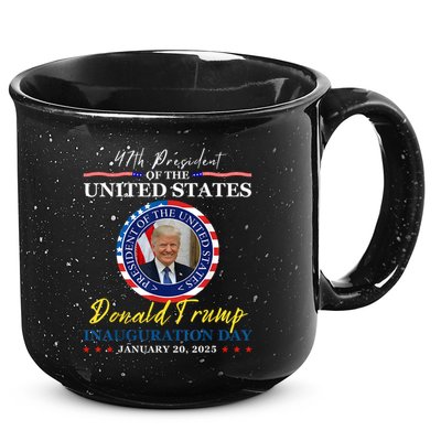 President Donald Trump Inauguration Day 2025 Memorabilia 15oz Campfire Ceramic Mug