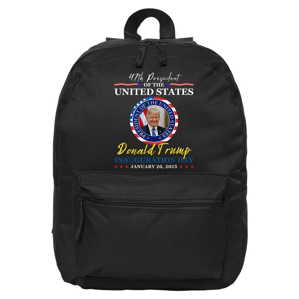 President Donald Trump Inauguration Day 2025 Memorabilia 16 in Basic Backpack