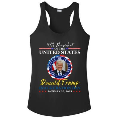 President Donald Trump Inauguration Day 2025 Memorabilia Ladies PosiCharge Competitor Racerback Tank