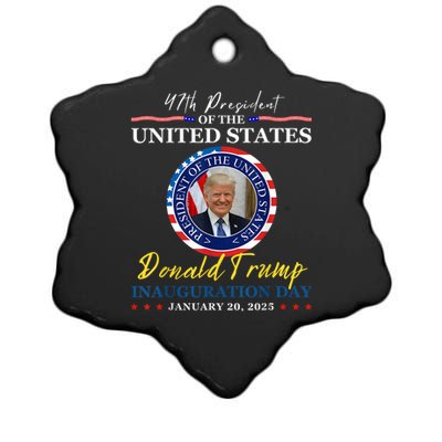 President Donald Trump Inauguration Day 2025 Memorabilia Ceramic Star Ornament