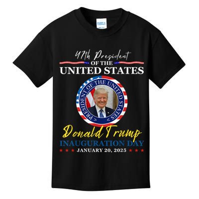 President Donald Trump Inauguration Day 2025 Memorabilia Kids T-Shirt