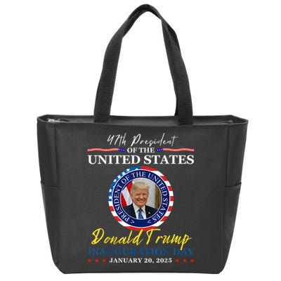 President Donald Trump Inauguration Day 2025 Memorabilia Zip Tote Bag