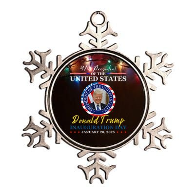 President Donald Trump Inauguration Day 2025 Memorabilia Metallic Star Ornament