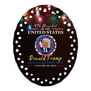 President Donald Trump Inauguration Day 2025 Memorabilia Ceramic Oval Ornament