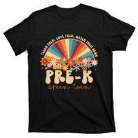 Prek Dream Team Retro Groovy Rainbow Back To School Teacher T-Shirt