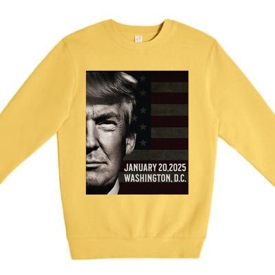 President Donald Trump 2025 Inauguration Date Commemorative Premium Crewneck Sweatshirt