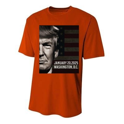 President Donald Trump 2025 Inauguration Date Commemorative Performance Sprint T-Shirt