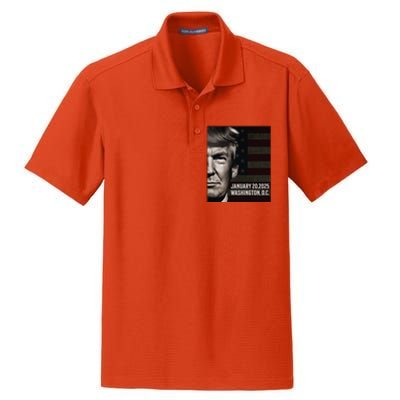 President Donald Trump 2025 Inauguration Date Commemorative Dry Zone Grid Polo