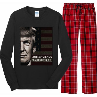 President Donald Trump 2025 Inauguration Date Commemorative Long Sleeve Pajama Set