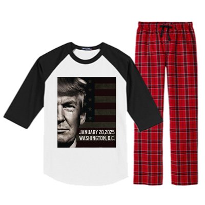 President Donald Trump 2025 Inauguration Date Commemorative Raglan Sleeve Pajama Set