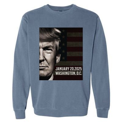 President Donald Trump 2025 Inauguration Date Commemorative Garment-Dyed Sweatshirt