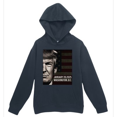 President Donald Trump 2025 Inauguration Date Commemorative Urban Pullover Hoodie