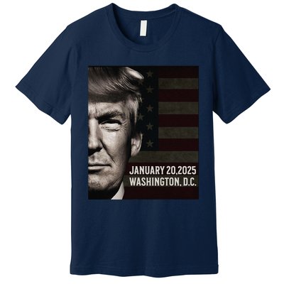 President Donald Trump 2025 Inauguration Date Commemorative Premium T-Shirt