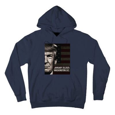 President Donald Trump 2025 Inauguration Date Commemorative Tall Hoodie