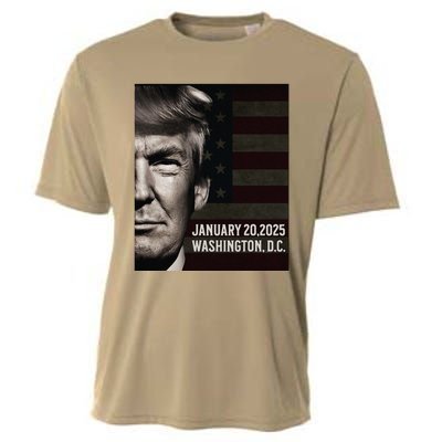 President Donald Trump 2025 Inauguration Date Commemorative Cooling Performance Crew T-Shirt