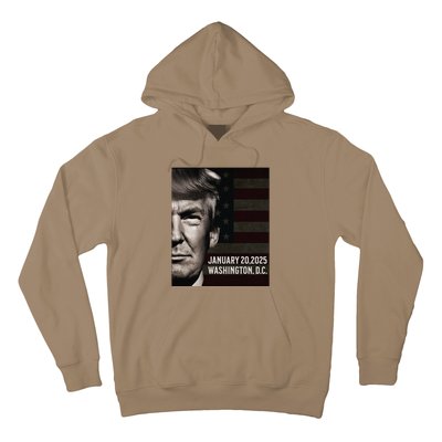 President Donald Trump 2025 Inauguration Date Commemorative Hoodie