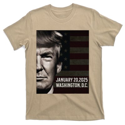 President Donald Trump 2025 Inauguration Date Commemorative T-Shirt