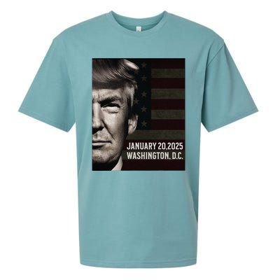 President Donald Trump 2025 Inauguration Date Commemorative Sueded Cloud Jersey T-Shirt