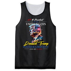 President Donald Trump Inauguration Day 2025 47th President Mesh Reversible Basketball Jersey Tank