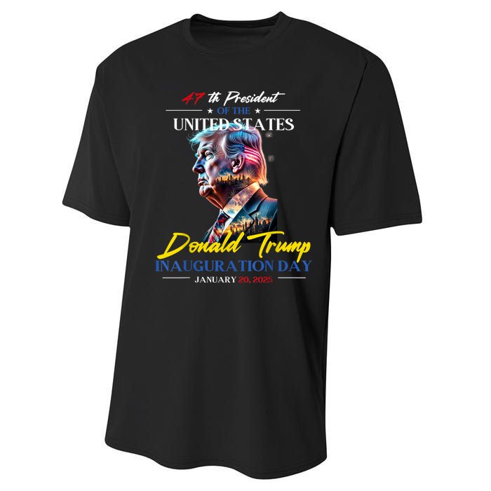 President Donald Trump Inauguration Day 2025 47th President Performance Sprint T-Shirt