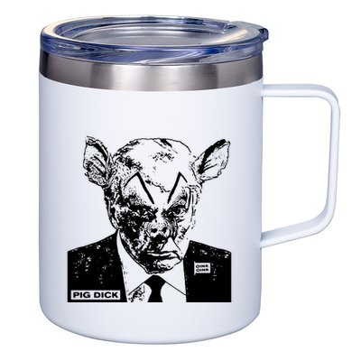 Pig Dick Trump Anti Trump 12oz Stainless Steel Coffee Mug