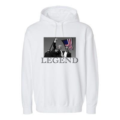 President Donald Trump 2024 Legend Usa Patriotic Garment-Dyed Fleece Hoodie