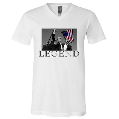 President Donald Trump 2024 Legend Usa Patriotic V-Neck T-Shirt