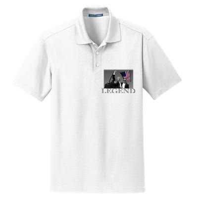 President Donald Trump 2024 Legend Usa Patriotic Dry Zone Grid Polo